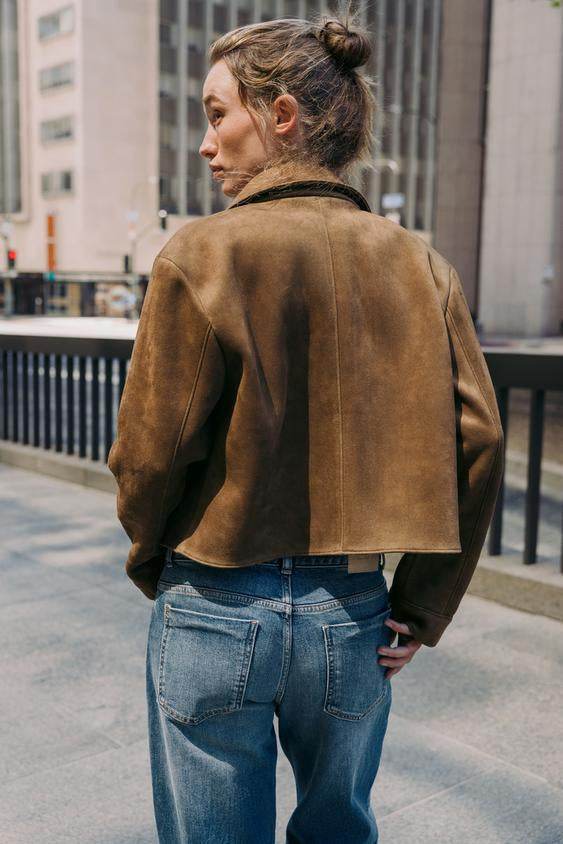 Ivy | Cropped Suede Jacket