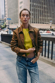 Ivy | Cropped Suede Jacket