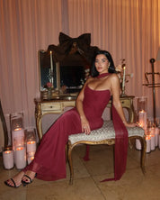 Aniyah | Strapless Bodycon Maxi Dress