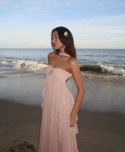 Collins | Ruffle Strapless Maxi Dress