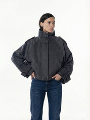 Billie | Oversized Blend High-Neck Jacket