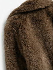 Kataleya | Cropped Oversized Faux Fur Coat