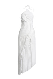 Catherine Ruffle Dress (Free Pearl Clutch)