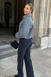 Sophie | Grey Cropped Jacket