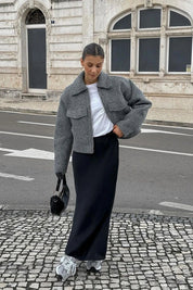 Sophie | Grey Cropped Jacket