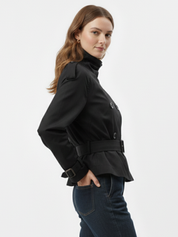 High-Neck Belted Trench Coat | Isabelle