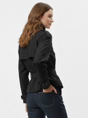 High-Neck Belted Trench Coat | Isabelle