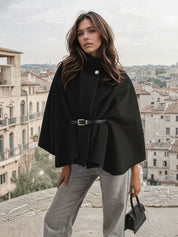 Adele | Poncho Belted Cape Coat