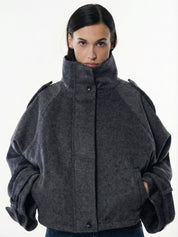 Billie | Oversized Blend High-Neck Jacket