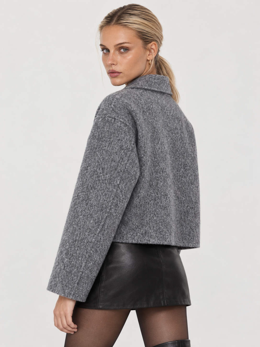 Sophie | Grey Cropped Jacket