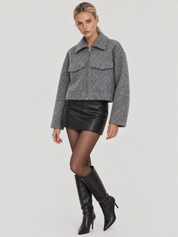 Sophie | Grey Cropped Jacket