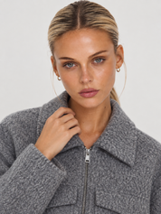 Sophie | Grey Cropped Jacket