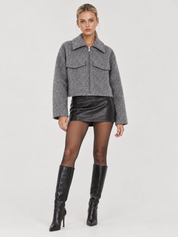 Sophie | Grey Cropped Jacket