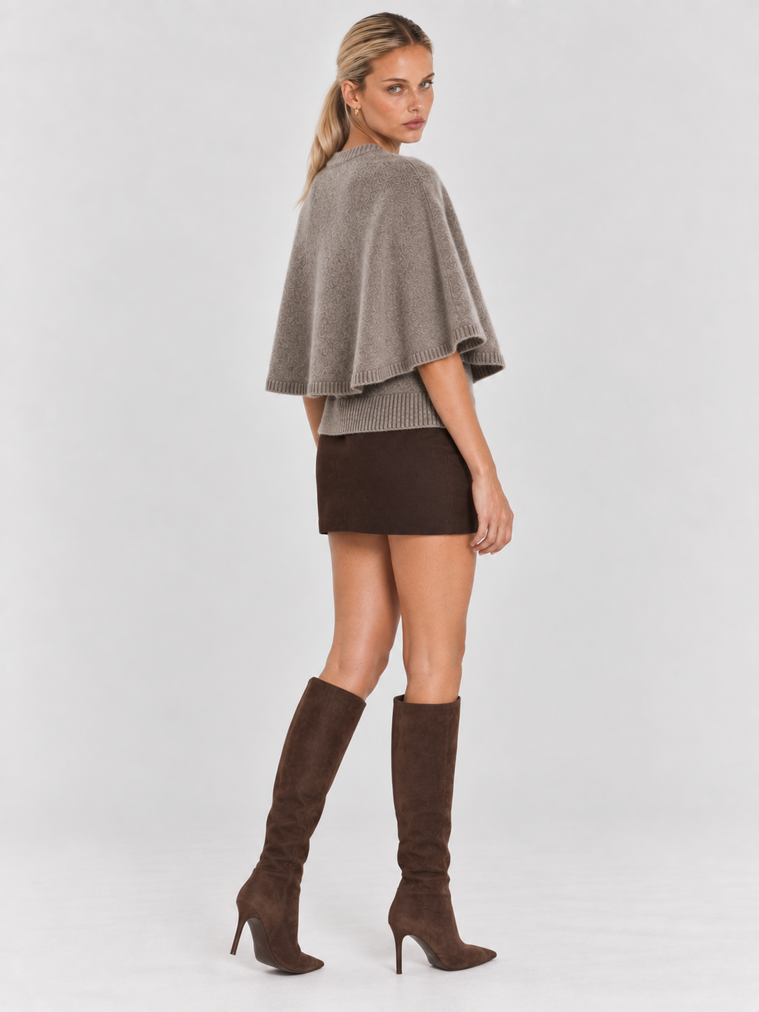 Blake | Wool-Blend Button-Up Cape Sweater
