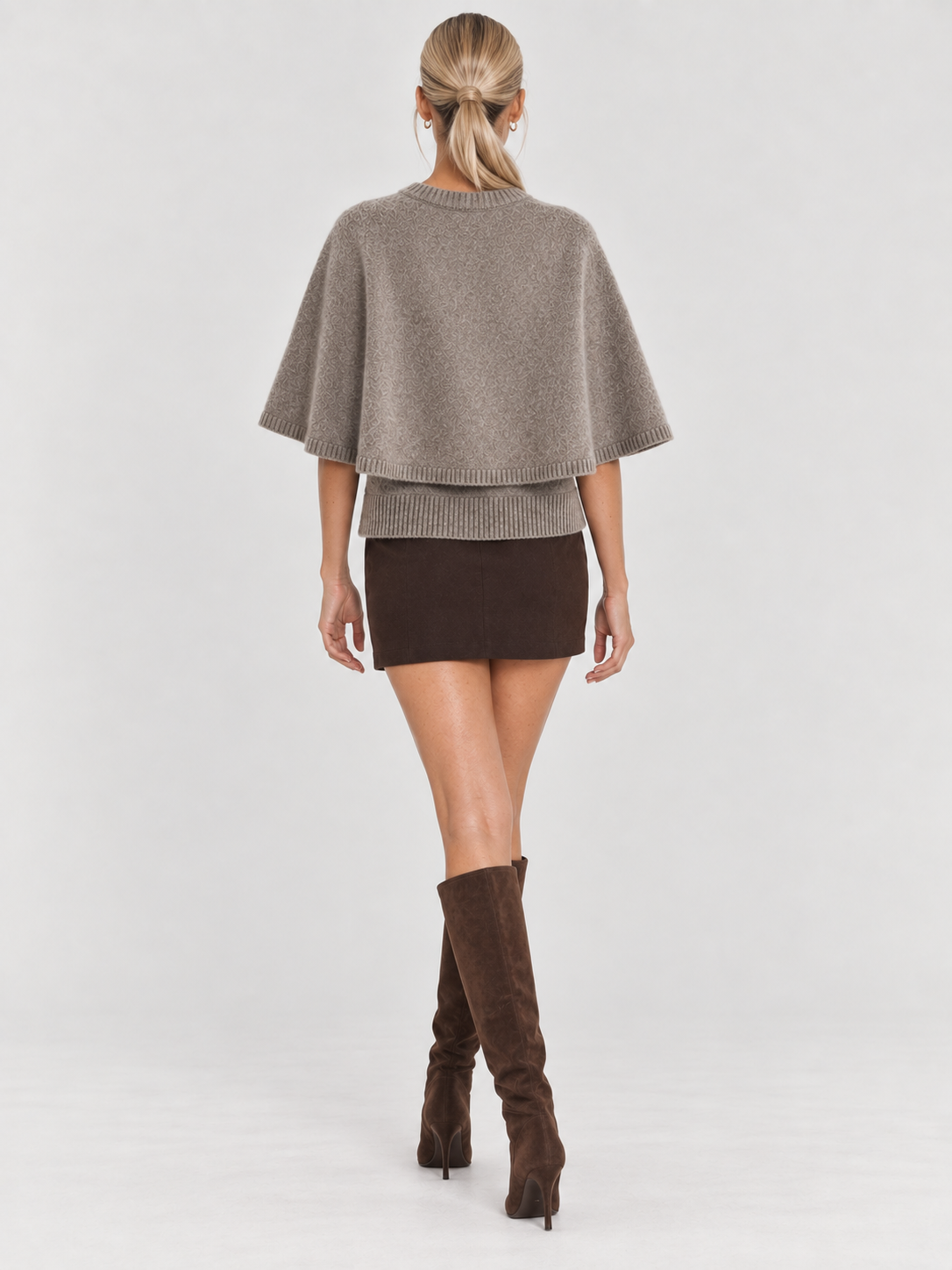 Blake | Wool-Blend Button-Up Cape Sweater
