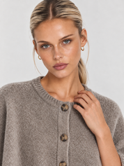 Blake | Wool-Blend Button-Up Cape Sweater