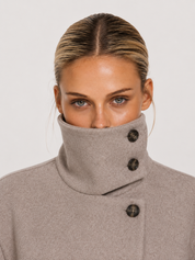 Angela | High-Neck Button Jacket