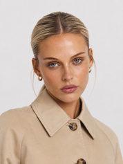 Mia | Minimal Button-Up Trench Coat