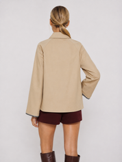 Mia | Minimal Button-Up Trench Coat