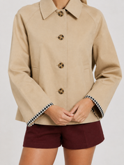 Mia | Minimal Button-Up Trench Coat