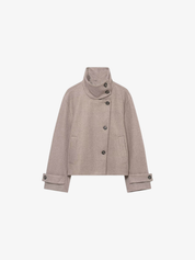 Angela | High-Neck Button Jacket