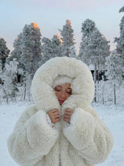 Athena | Faux Fur Hooded Statement Coat