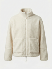 Maddy | Teddy Fleece Zip-Up Waterproof Jacket with High Neck