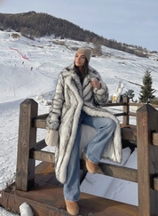 Aliza | Long Faux Fur Statement Coat