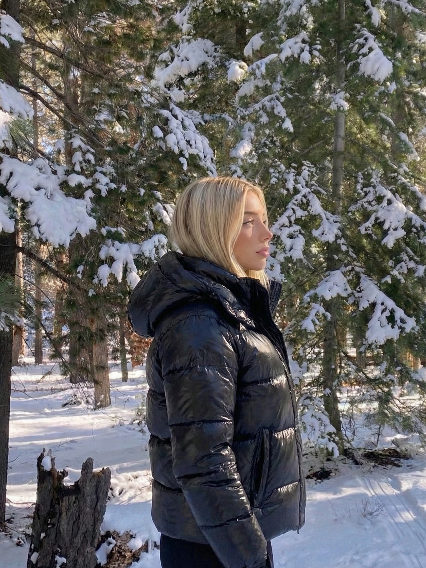Copenhagen | Glossy Hooded Puffer Jacket