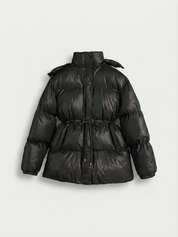 Maggie | Belted Puffer Jacket with High Neck
