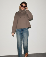 Clara | Blend High-Neck Short Coat