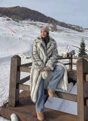 Aliza | Long Faux Fur Statement Coat