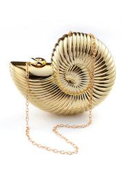 Goldene Muschel Clutch