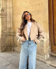 Lylah | Kurzer Trenchcoat mit Gürtel