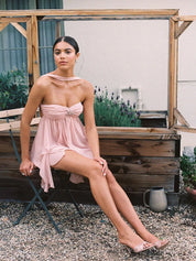 Lina | Ruffle Halter Dress