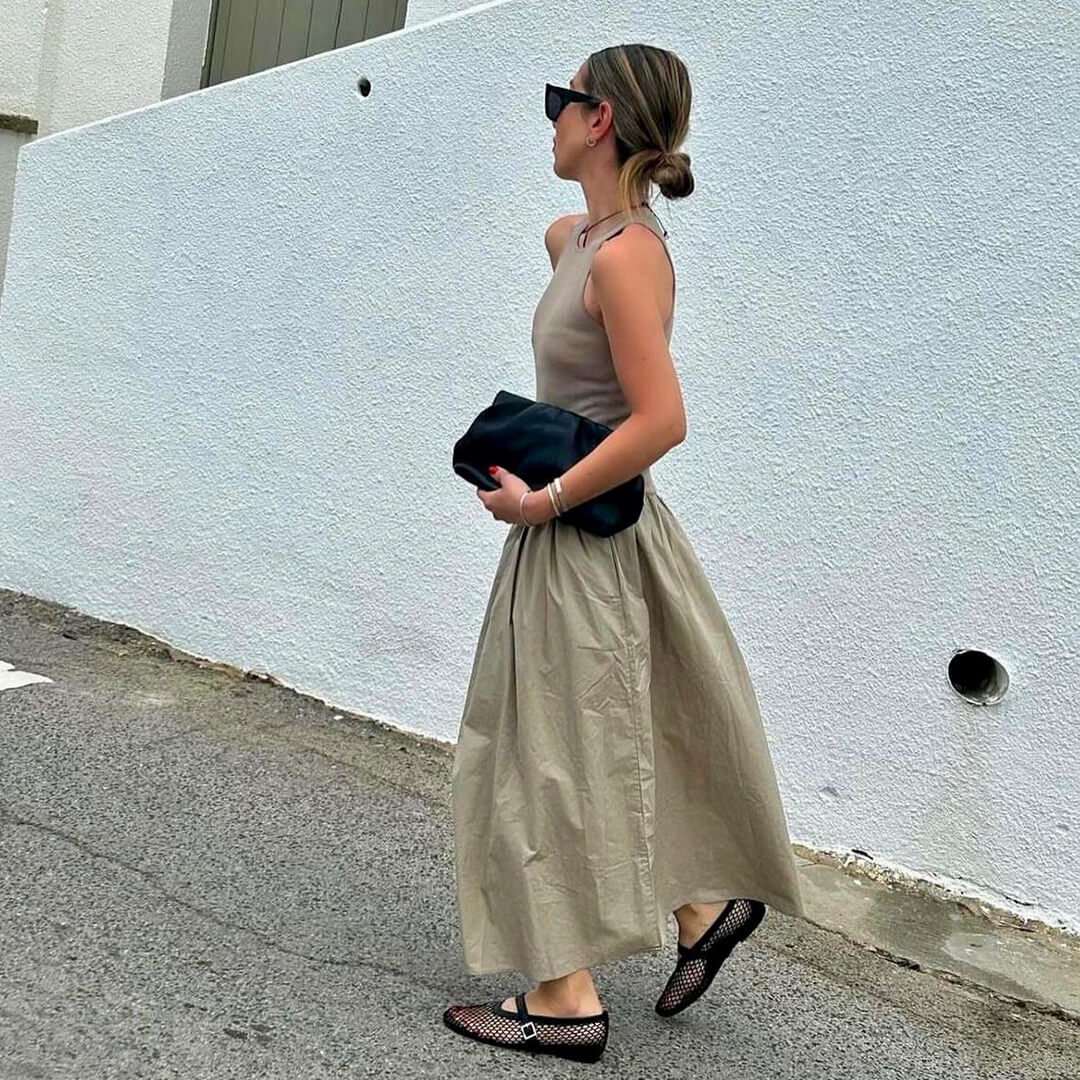 Margaux Ballerinas aus Netzstoff