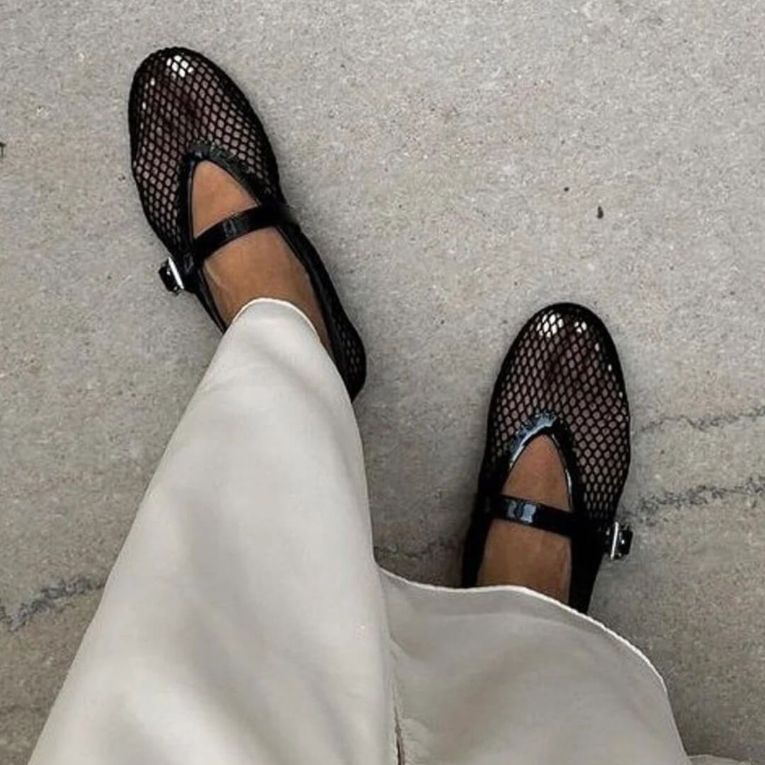 Margaux Ballerinas aus Netzstoff