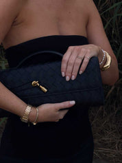 Alba | Woven Structured Shoulder Bag