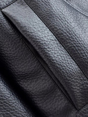 Felicia | Oversized High-Neck Faux Leather Jacket