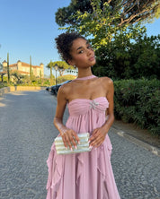 Collins | Ruffle Strapless Maxi Dress