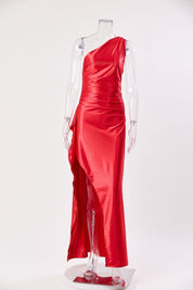 Aurora | Satin Slit Maxi Dress