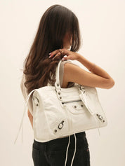 Arabell | Vintage Faux Leather Structured Tote Bag