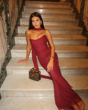Aniyah | Strapless Bodycon Maxi Dress