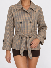 Bruyère | Checked Belted Trench Jacket