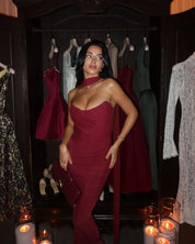 Aniyah | Strapless Bodycon Maxi Dress