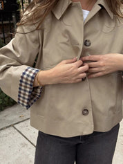 Mia | Minimal Button-Up Trench Coat