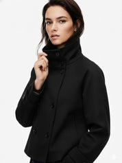 Clara | Blend High-Neck Short Coat