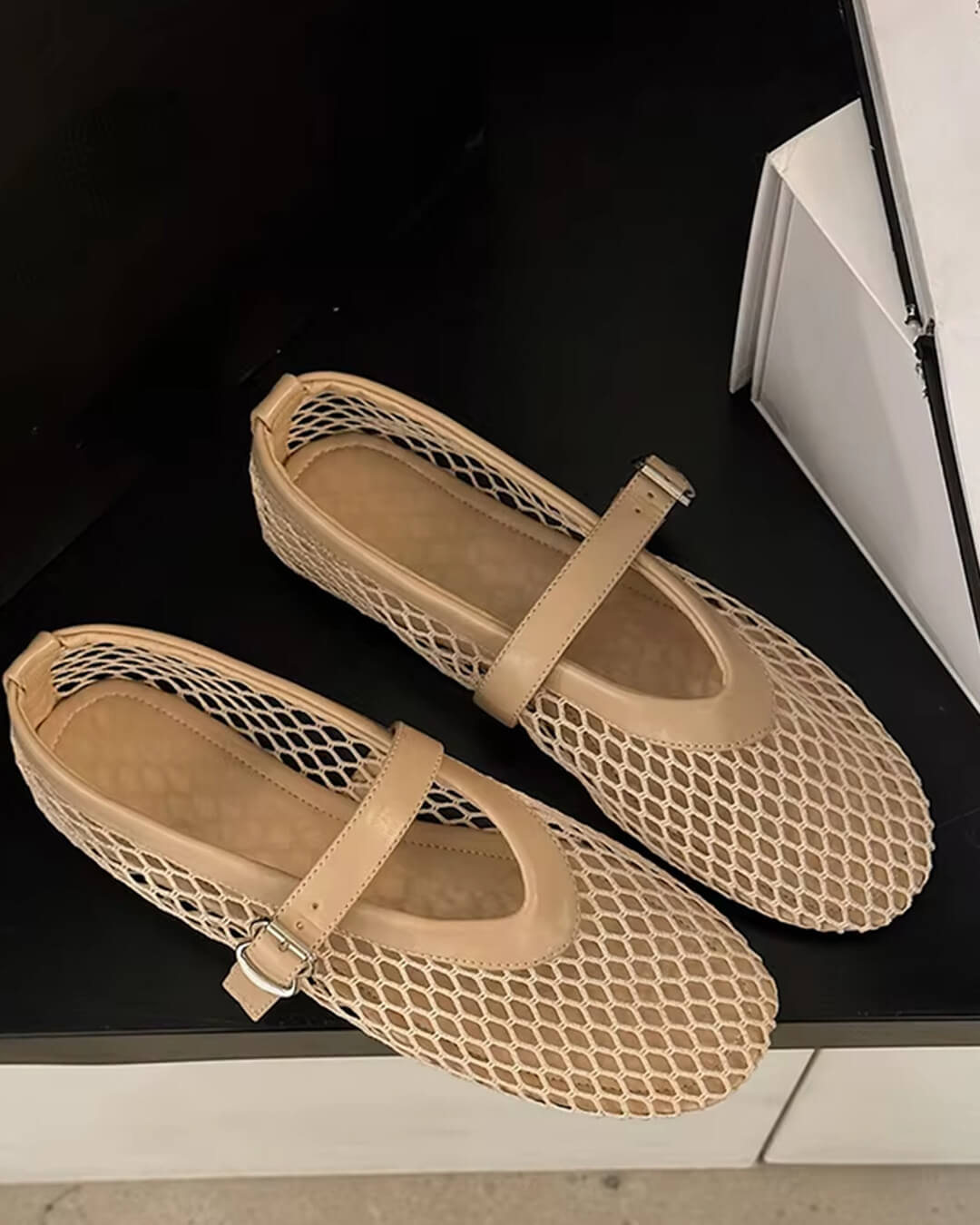Margaux Ballerinas aus Netzstoff