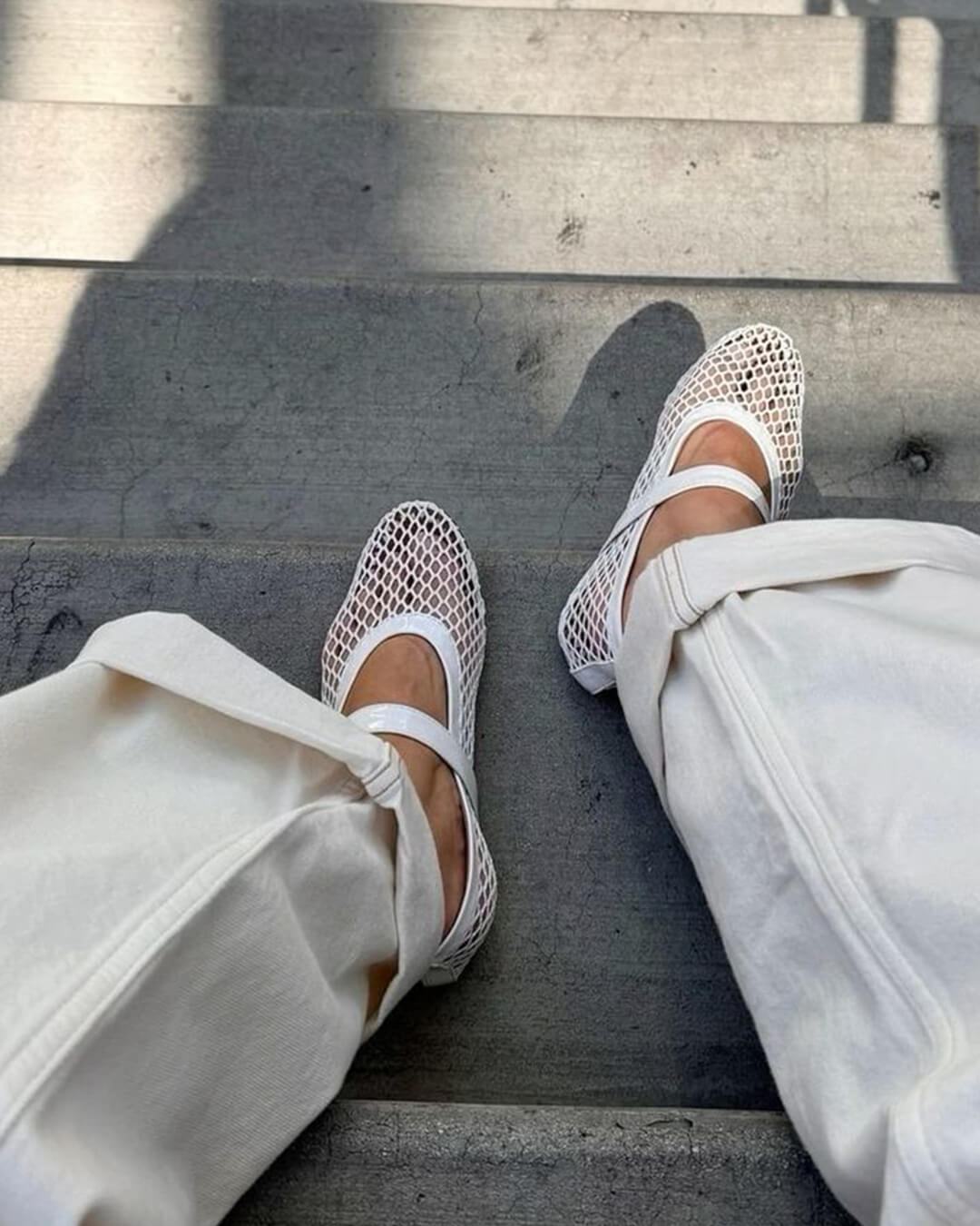 Margaux Ballerinas aus Netzstoff