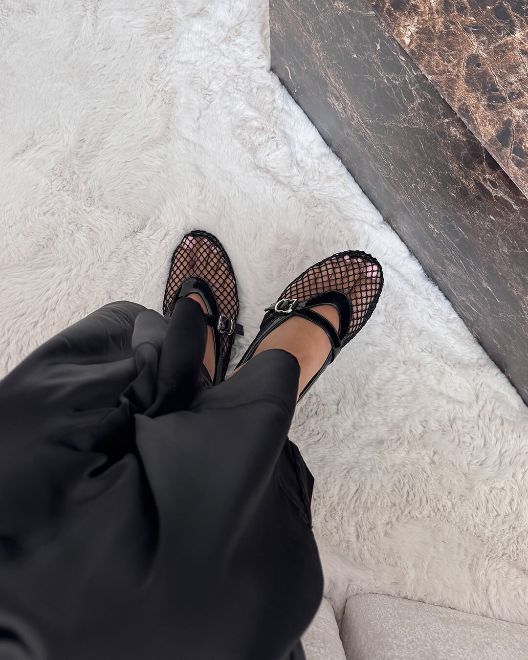 Margaux Ballerinas aus Netzstoff